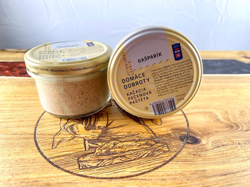 Kačacia pečeňová paštéta 140g sklo